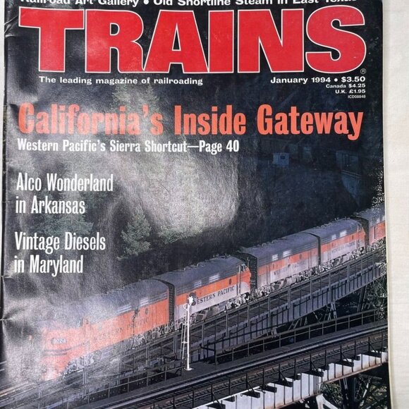 Trains Magazine of Railroading u January 1994 Vol 54 No 1 Californias Inside G - Picture 2 of 11